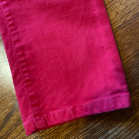 LAST CHANCE: Talbots Red Denim Signature Slim Crops - Size 4/27 - Picture 4 of 5